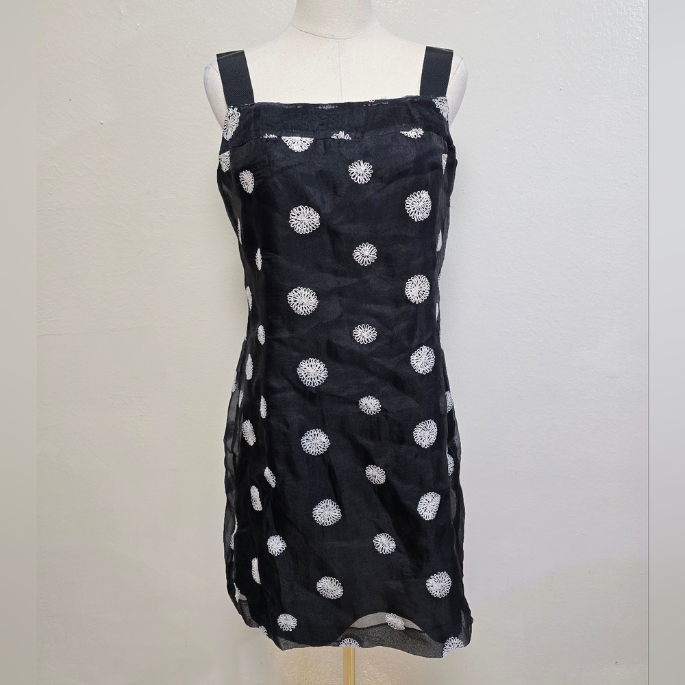 Anke Schloder Mini Embroidered Silk Slip Dress Size 44/US 12